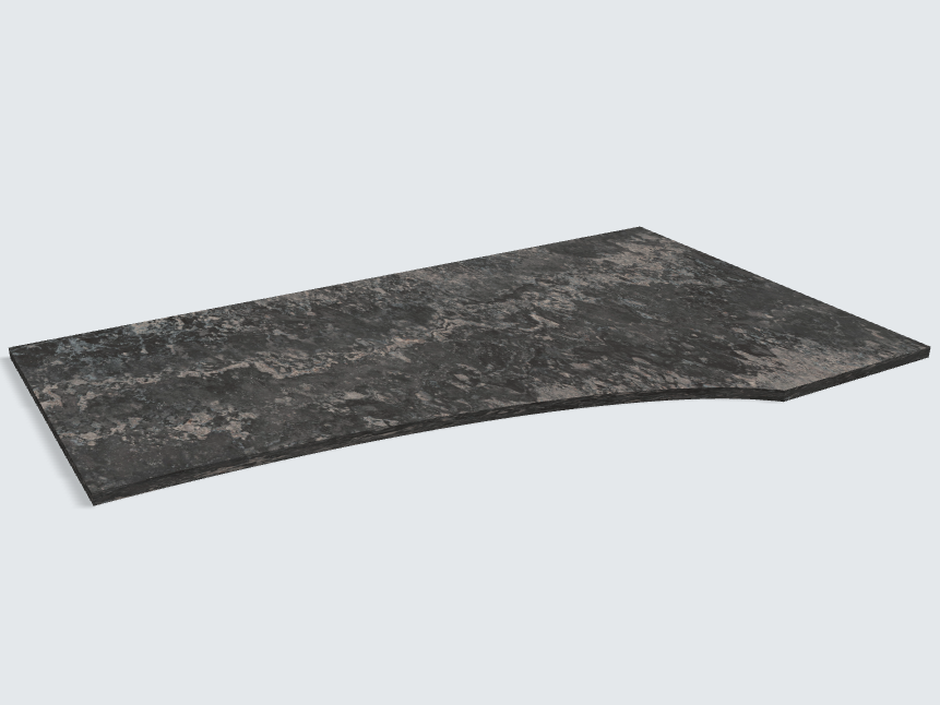 Rechteck mit freiförmiger Aussparung F128 PA Ambiance Granite schwarz
