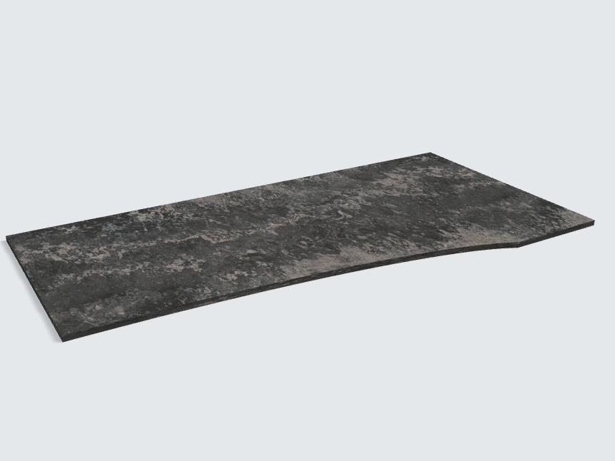 Rechteck mit freiförmiger Aussparung F128 PA Ambiance Granite schwarz