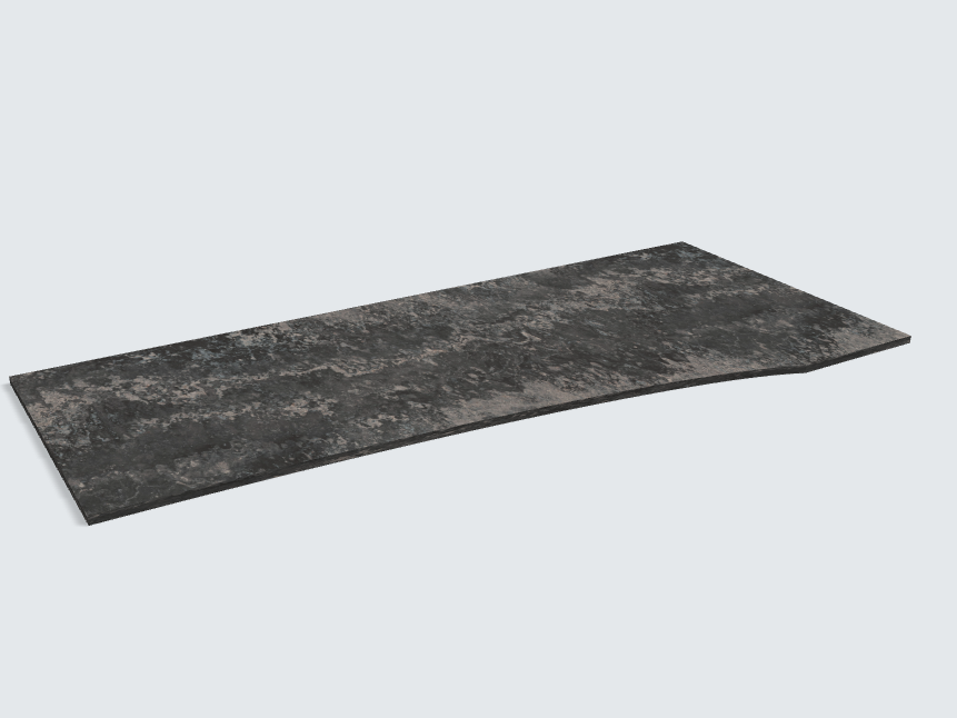 Rechteck mit freiförmiger Aussparung F128 PA Ambiance Granite schwarz