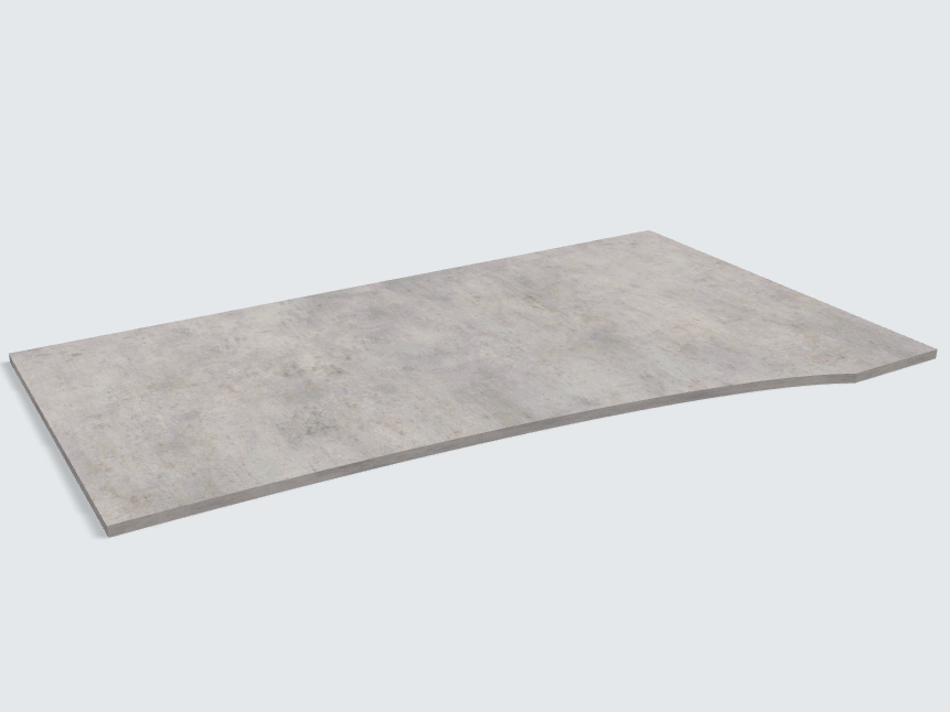 Rechteck mit freiförmiger Aussparung F186 ST9 Chicago Concrete hellgrau