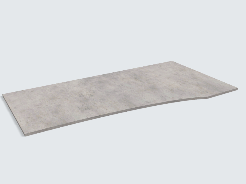 Rechteck mit freiförmiger Aussparung F186 ST9 Chicago Concrete hellgrau