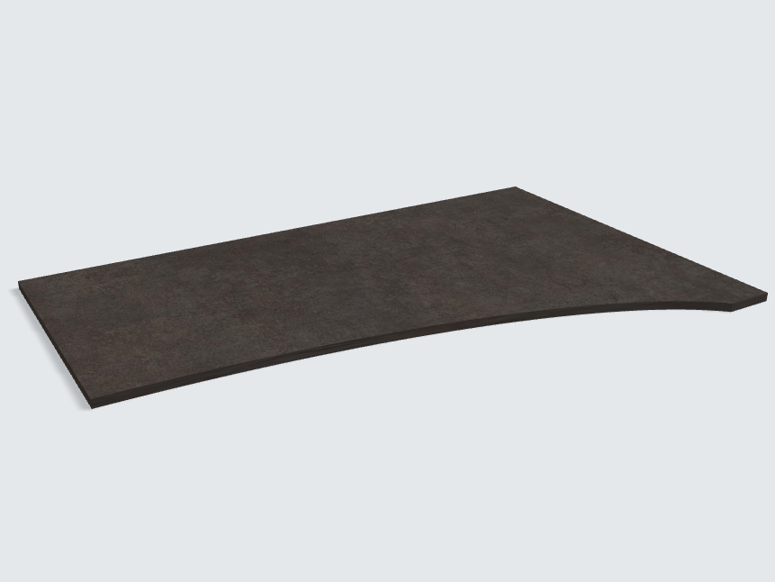 Rechteck mit freiförmiger Aussparung Dark gold Metal | Classic