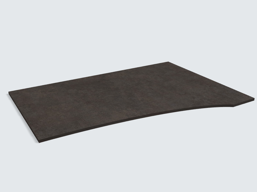 Rechteck mit freiförmiger Aussparung Dark gold Metal | Classic