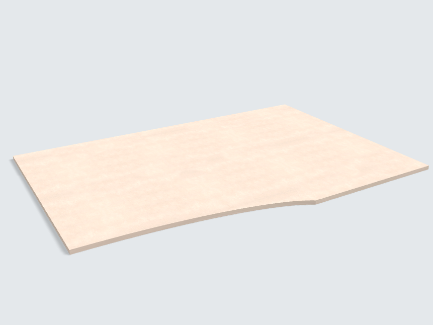 Rechteck mit freiförmiger Aussparung Calcit Stone sandbeige | Classic