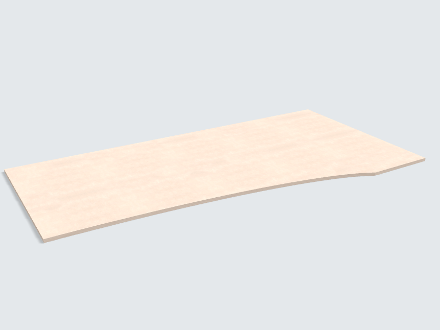 Rechteck mit freiförmiger Aussparung F661 ST76 Calcit Stone sandbeige