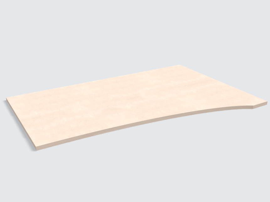 Rechteck mit freiförmiger Aussparung Calcit Stone sandbeige | Classic