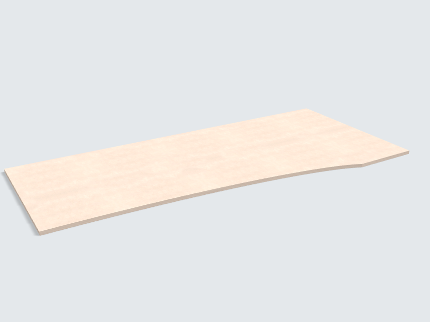Rechteck mit freiförmiger Aussparung F661 ST76 Calcit Stone sandbeige
