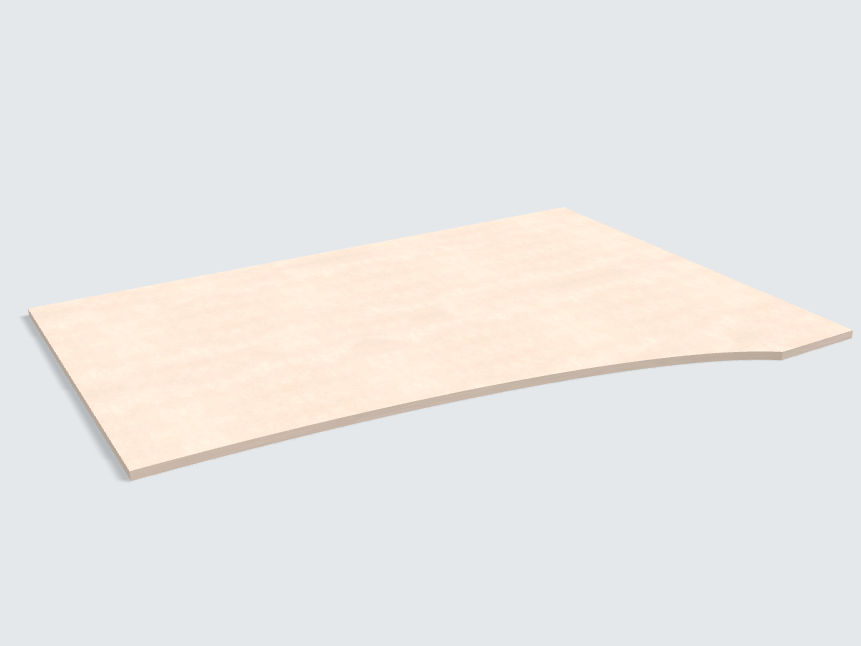 Rechteck mit freiförmiger Aussparung Calcit Stone sandbeige | Classic