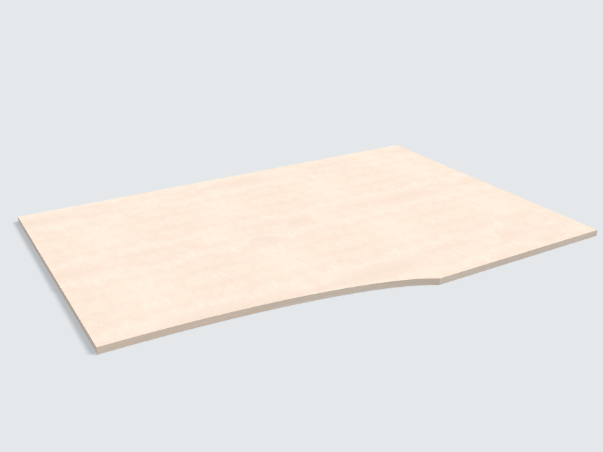 Rechteck mit freiförmiger Aussparung Keramik Beige