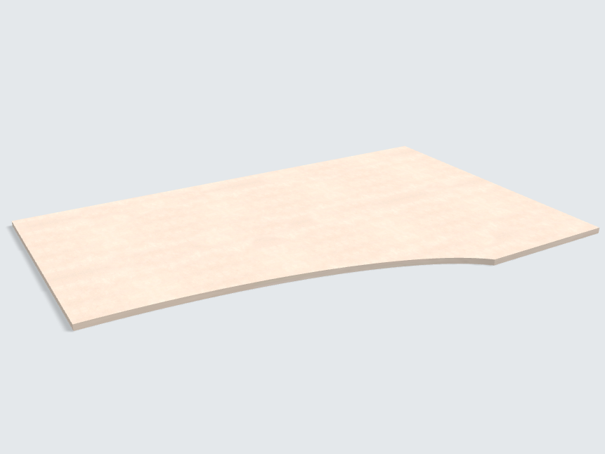 Rechteck mit freiförmiger Aussparung Keramik Beige