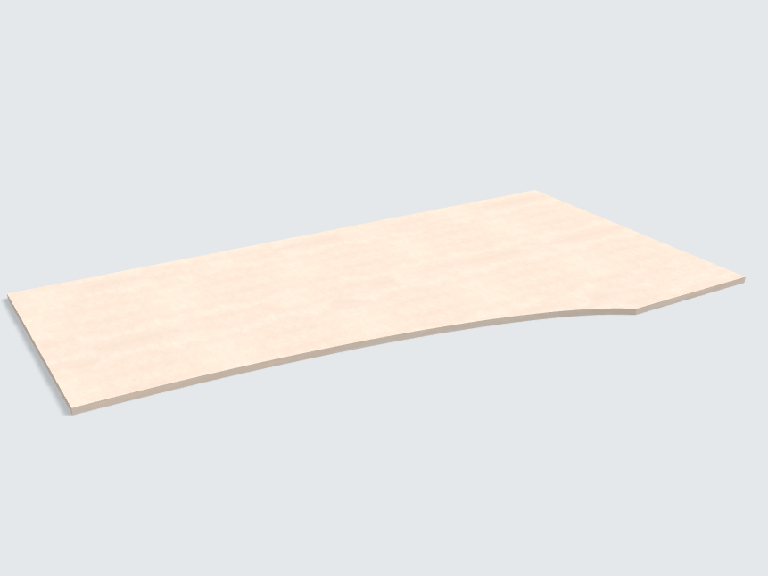 Rechteck mit freiförmiger Aussparung Keramik Beige