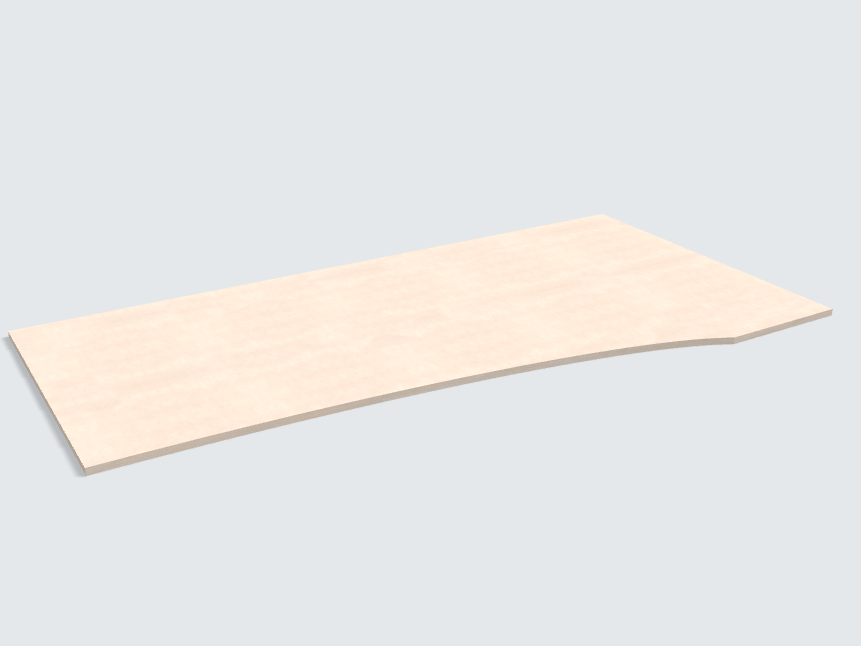 Rechteck mit freiförmiger Aussparung Keramik Beige