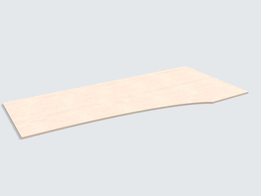 Rechteck mit freiförmiger Aussparung Keramik Beige