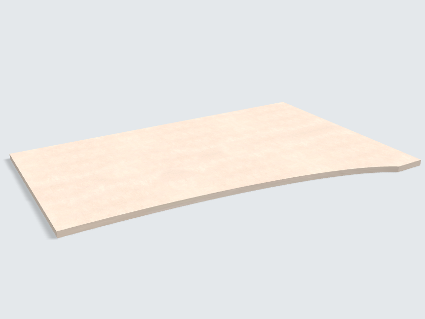 Rechteck mit freiförmiger Aussparung Keramik Beige