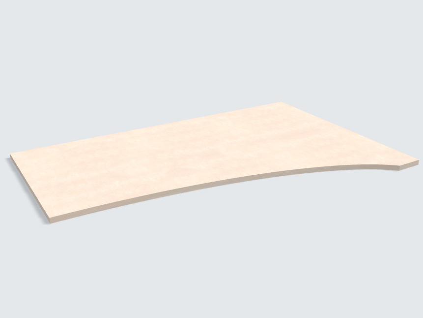 Rechteck mit freiförmiger Aussparung Keramik Beige