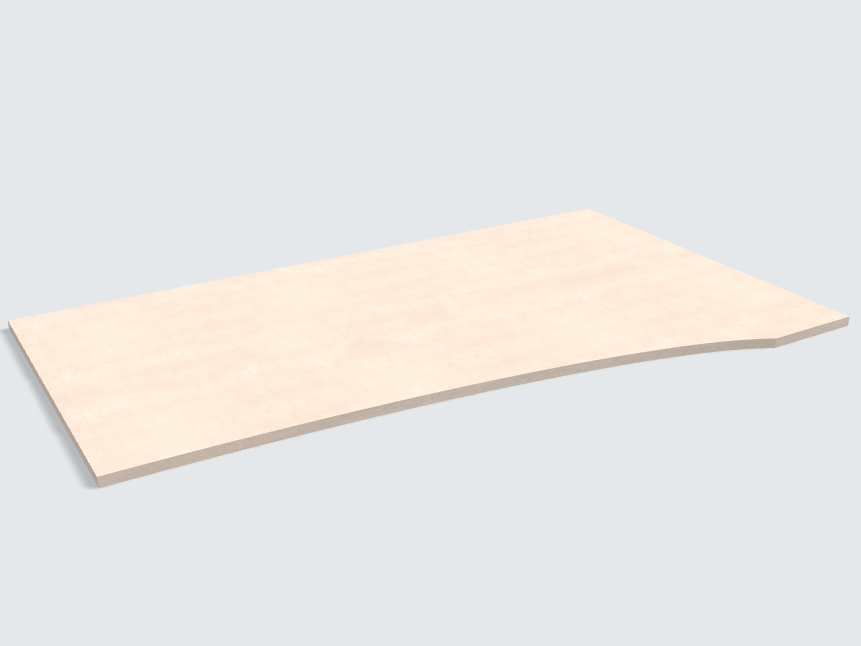 Rechteck mit freiförmiger Aussparung Keramik Beige