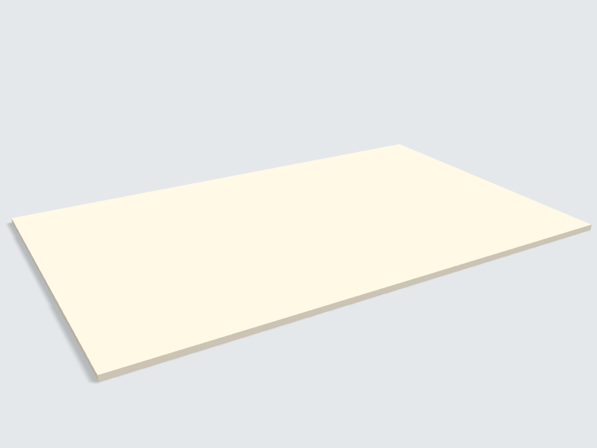 Rechteck Leinen Beige Silktouch