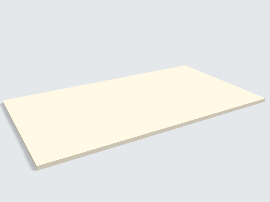 Rechteck Leinen Beige Silktouch