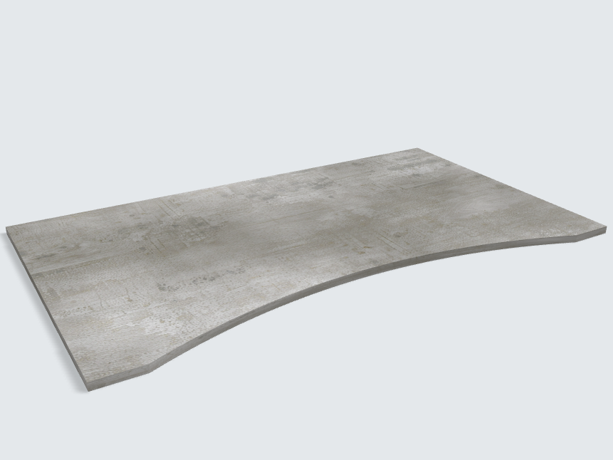 Rechteck mit runder Aussparung 44375 DP Beton Art Perlgrau