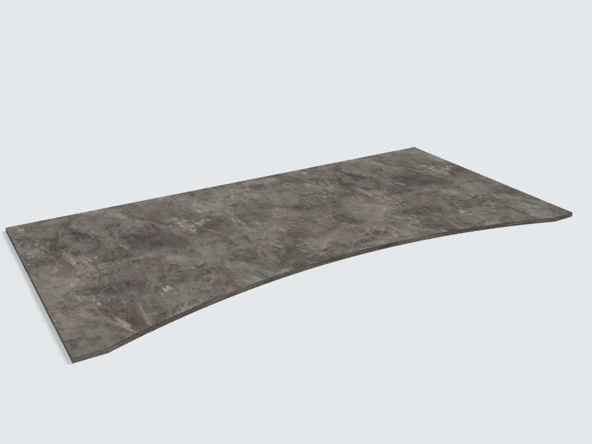 Rechteck mit runder Aussparung F121 ST87 Metal Rock anthrazit