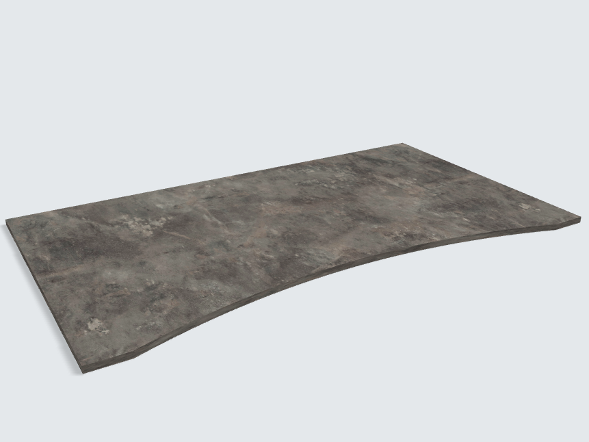 Rechteck mit runder Aussparung F121 ST87 Metal Rock anthrazit