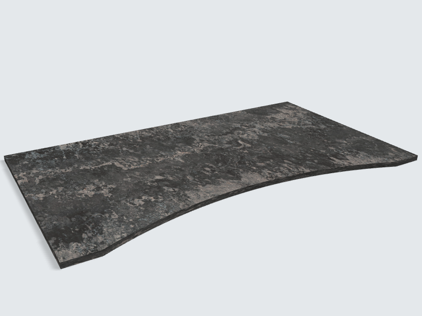 Rechteck mit runder Aussparung F128 PA Ambiance Granite schwarz