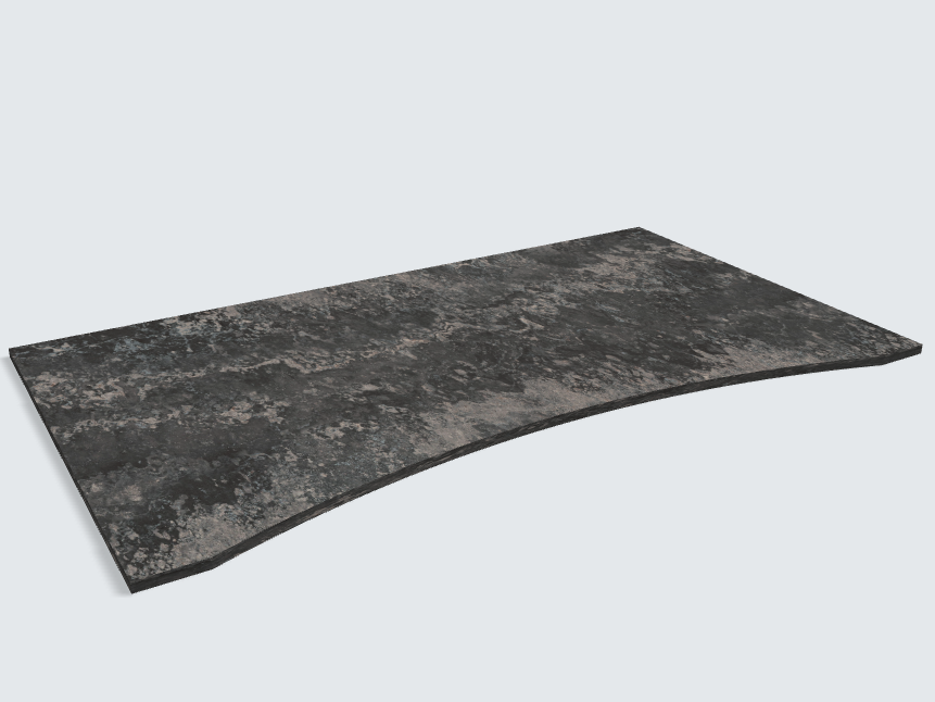 Rechteck mit runder Aussparung F128 PA Ambiance Granite schwarz