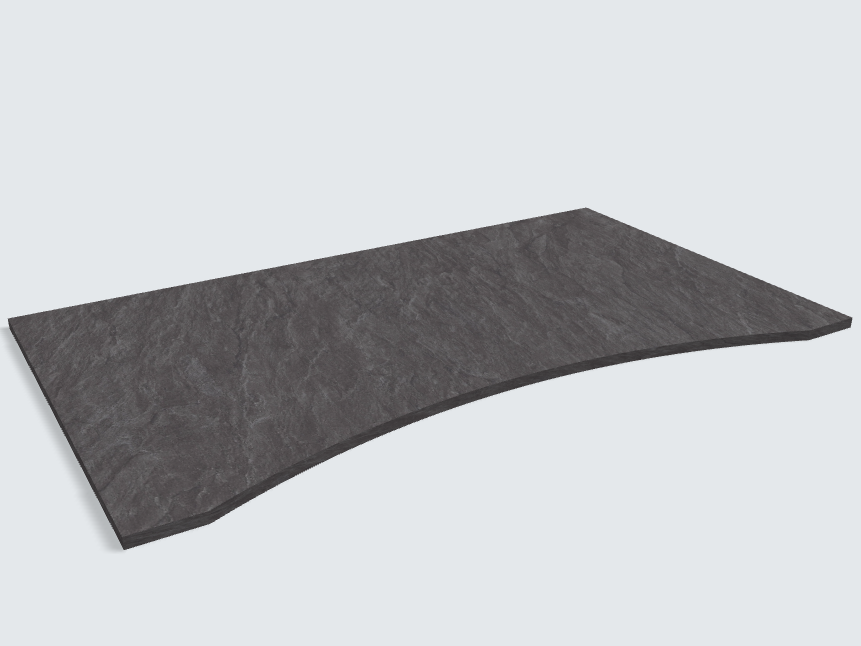Rechteck mit runder Aussparung F235 ST76 Natural Slate