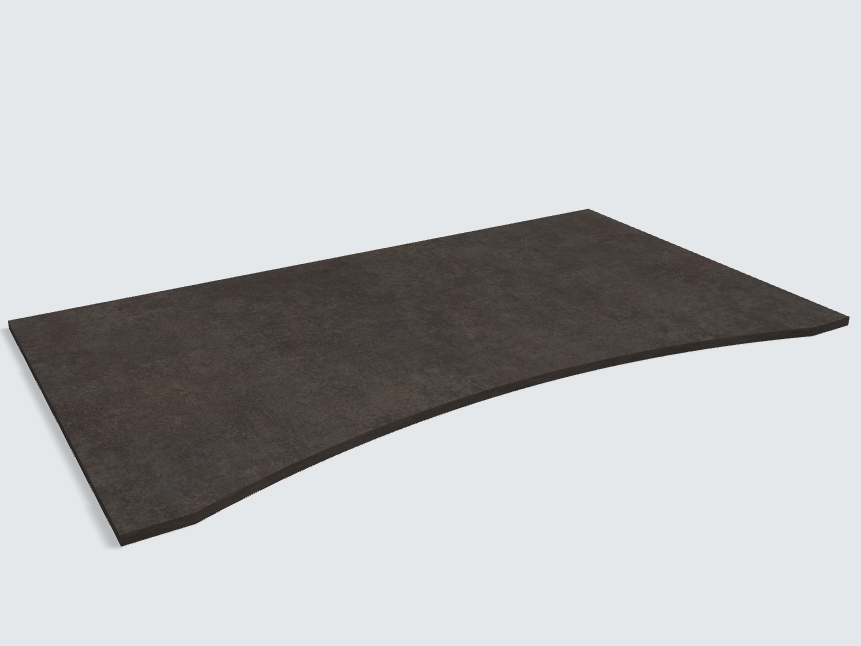 Rechteck mit runder Aussparung F629 ST16 Dark gold Metal