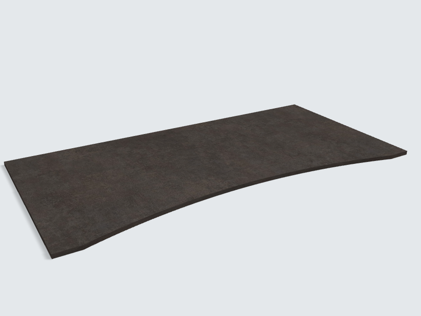 Rechteck mit runder Aussparung F629 ST16 Dark gold Metal
