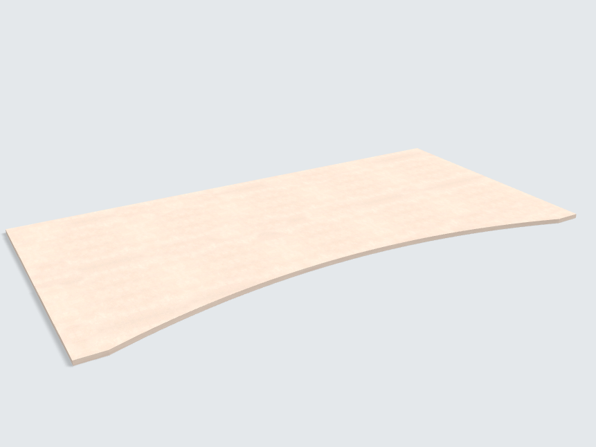 Rechteck mit runder Aussparung F661 ST76 Calcit Stone sandbeige