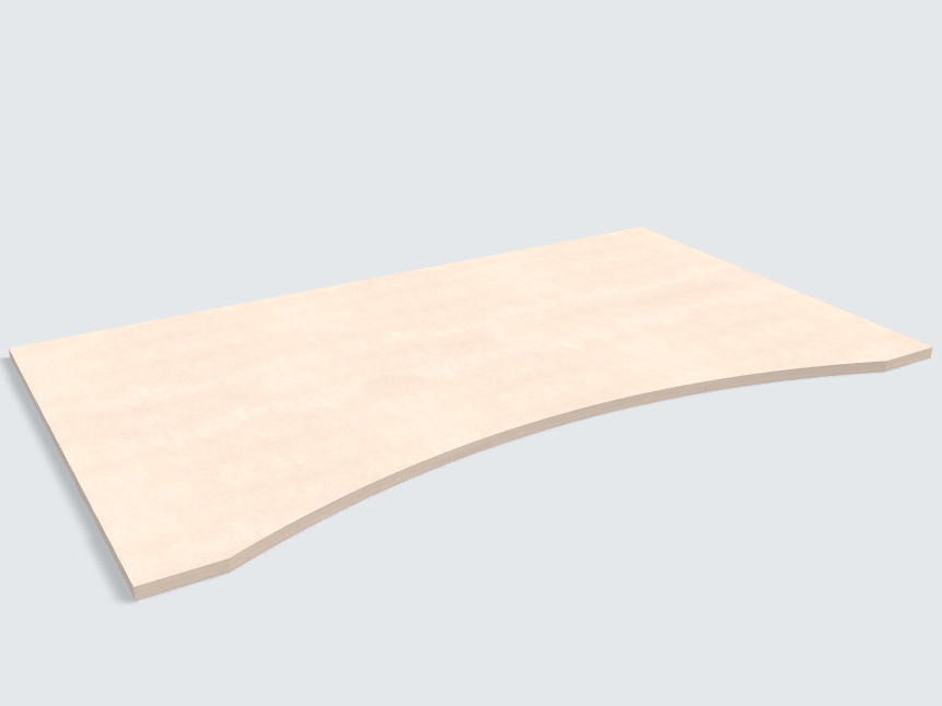 Rechteck mit runder Aussparung F661 ST76 Calcit Stone sandbeige