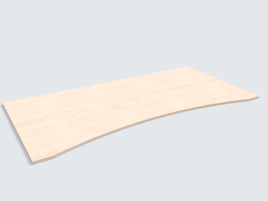 Rechteck mit runder Aussparung F661 ST76 Calcit Stone sandbeige