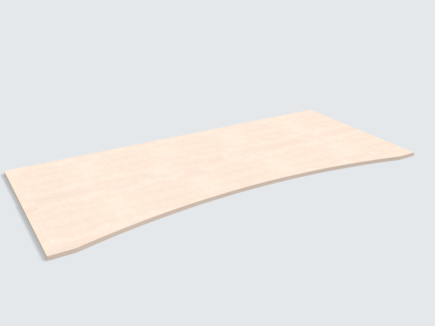 Rechteck mit runder Aussparung F661 ST76 Calcit Stone sandbeige