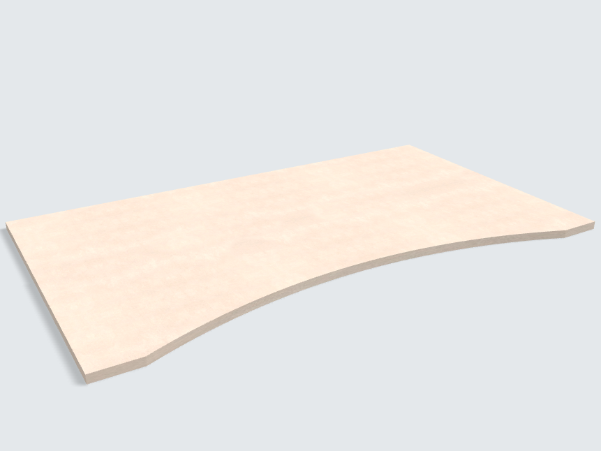 Rechteck mit runder Aussparung Keramik Beige