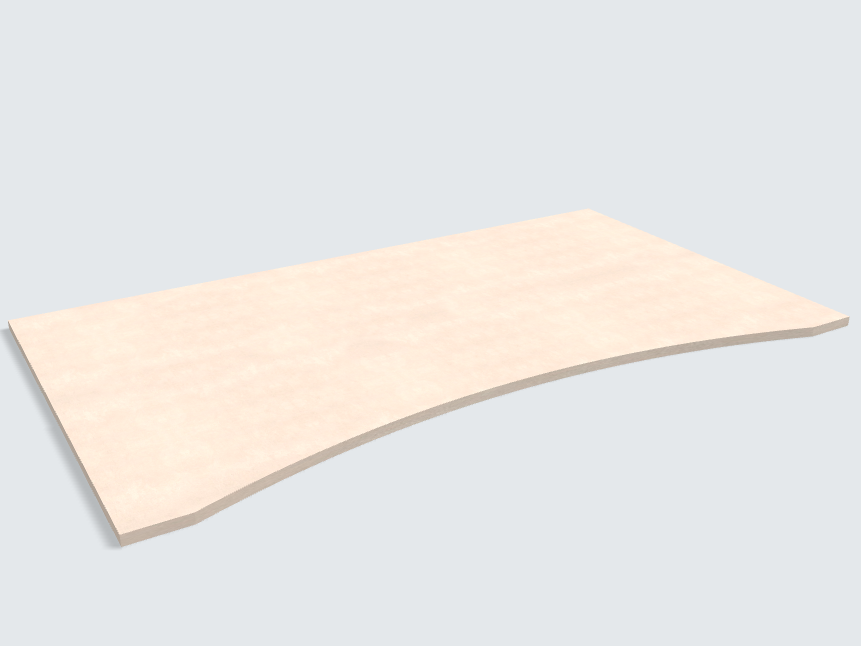 Rechteck mit runder Aussparung Keramik Beige