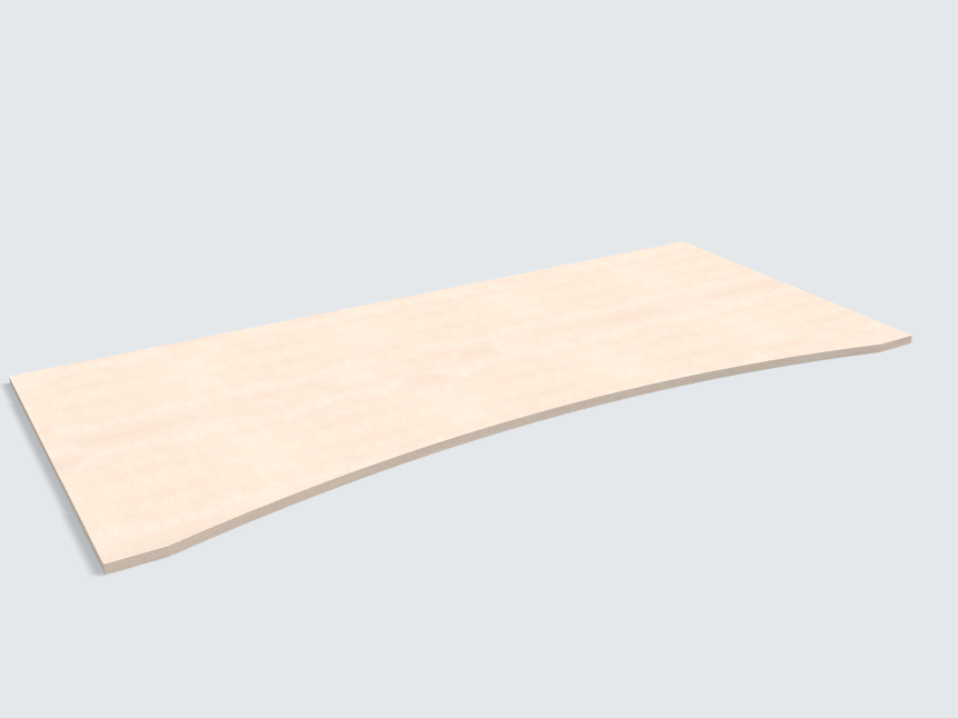 Rechteck mit runder Aussparung Keramik Beige