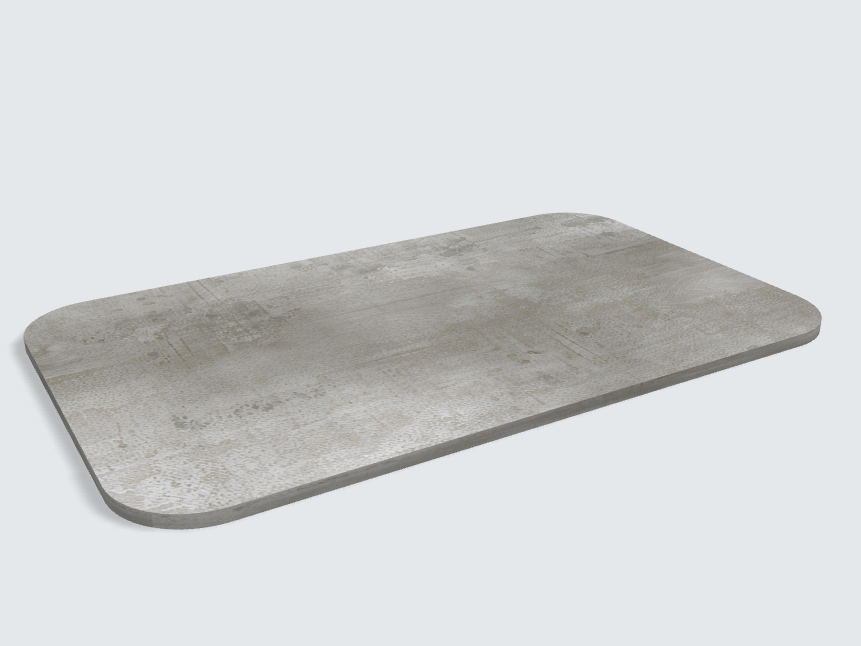 Abgerundetes Rechteck 44375 DP Beton Art Perlgrau