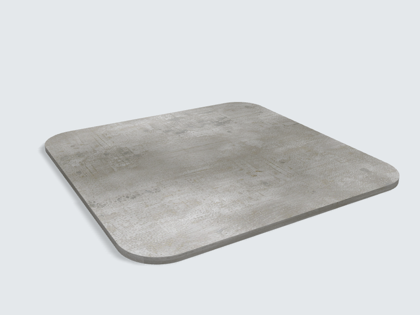 Abgerundetes Rechteck 44375 DP Beton Art Perlgrau