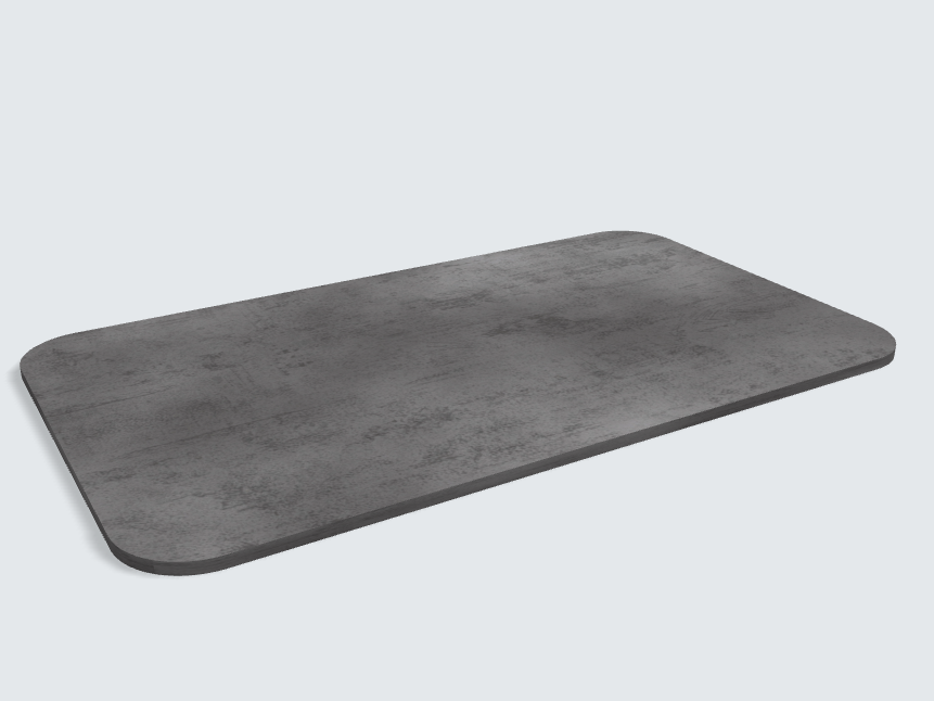 Abgerundetes Rechteck 44405 DP Beton Art Schiefergrau