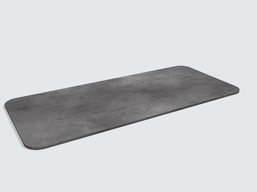 Abgerundetes Rechteck 44405 DP Beton Art Schiefergrau