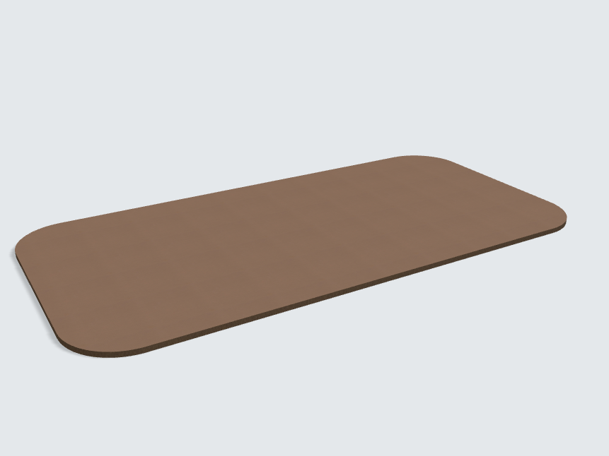 Abgerundetes Rechteck Brushed Bronce