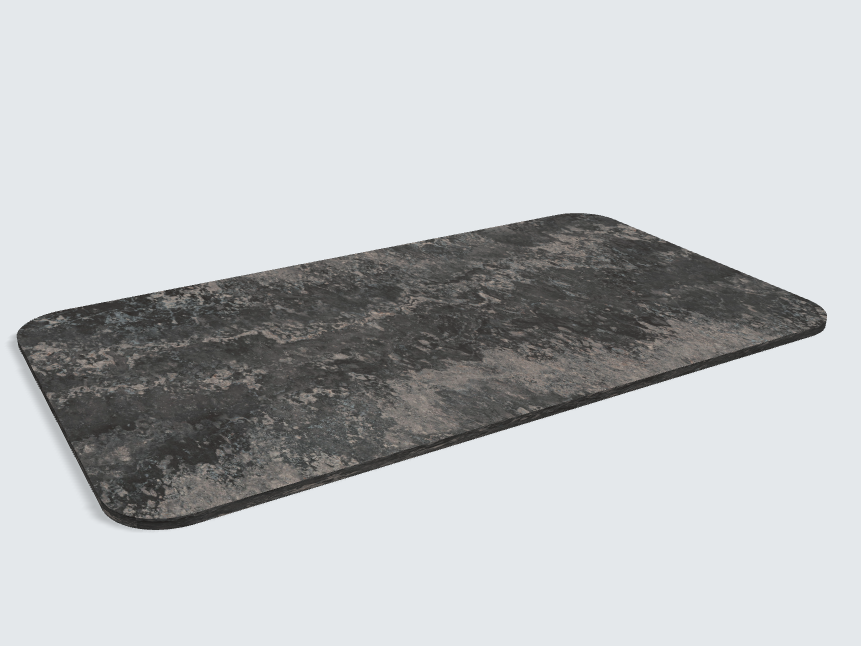 Abgerundetes Rechteck F128 PA Ambiance Granite schwarz