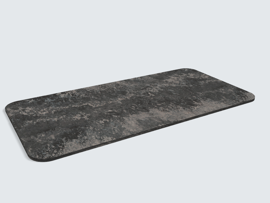 Abgerundetes Rechteck F128 PA Ambiance Granite schwarz