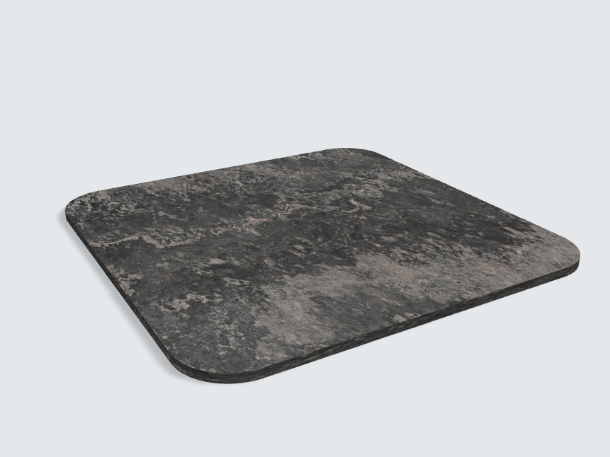 Abgerundetes Rechteck F128 PA Ambiance Granite schwarz