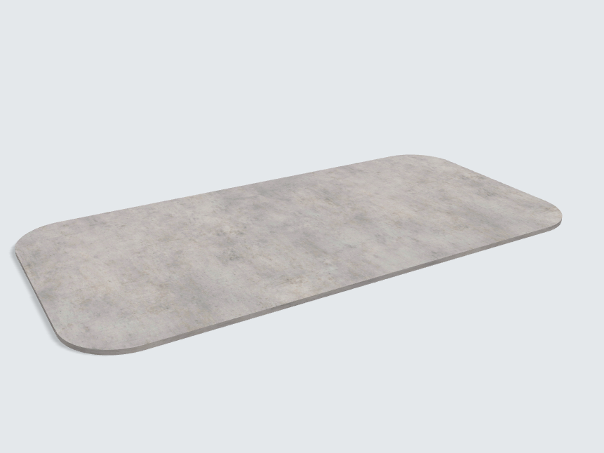 Abgerundetes Rechteck F186 ST9 Chicago Concrete hellgrau