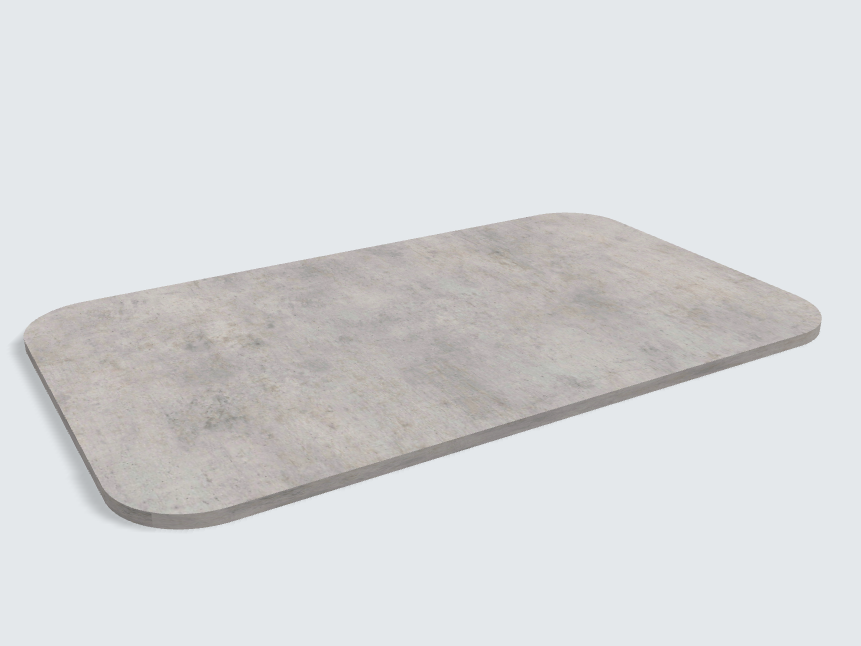 Abgerundetes Rechteck F186 ST9 Chicago Concrete hellgrau