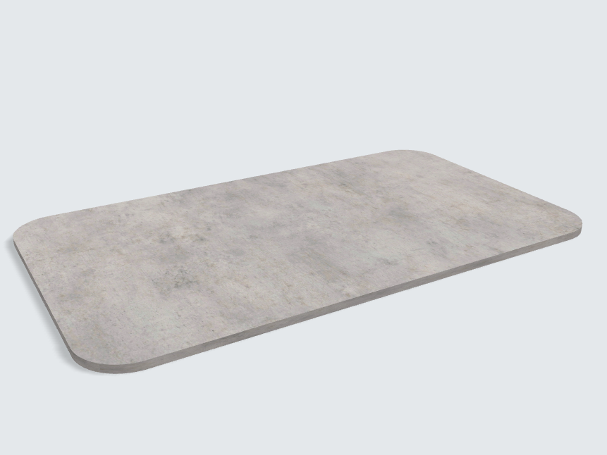 Abgerundetes Rechteck F186 ST9 Chicago Concrete hellgrau