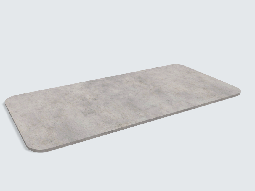 Abgerundetes Rechteck F186 ST9 Chicago Concrete hellgrau