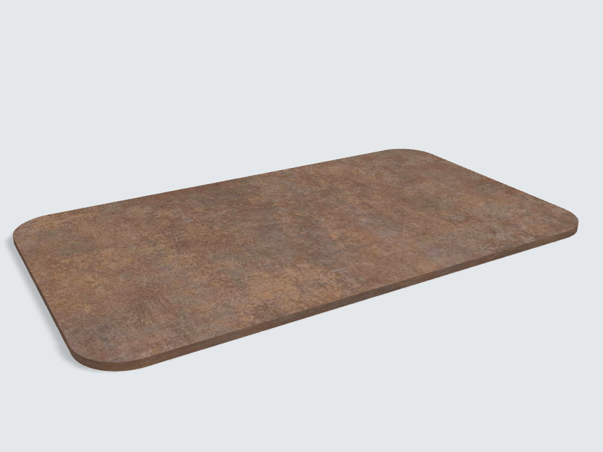 Abgerundetes Rechteck F302 ST87 Ferro bronze